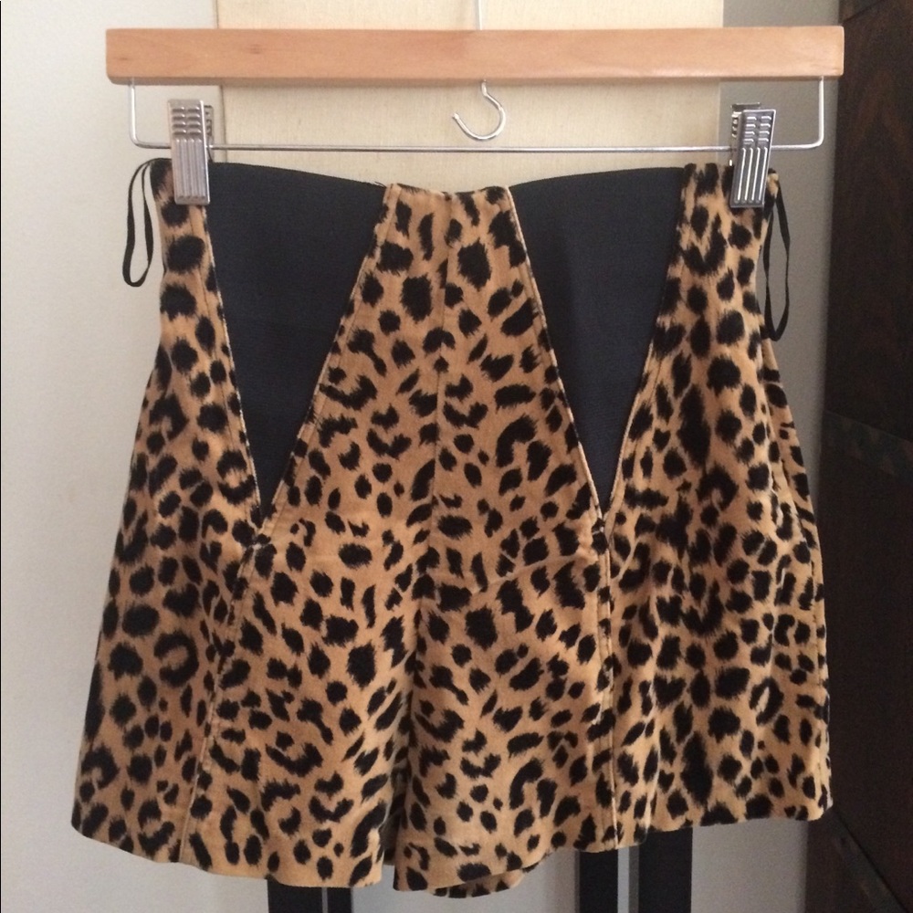 Betsey Johnson high-waisted animal print shorts